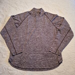 Bonobos Golf men's Large Slim fit burgundy heather pullover long sleeve shirt